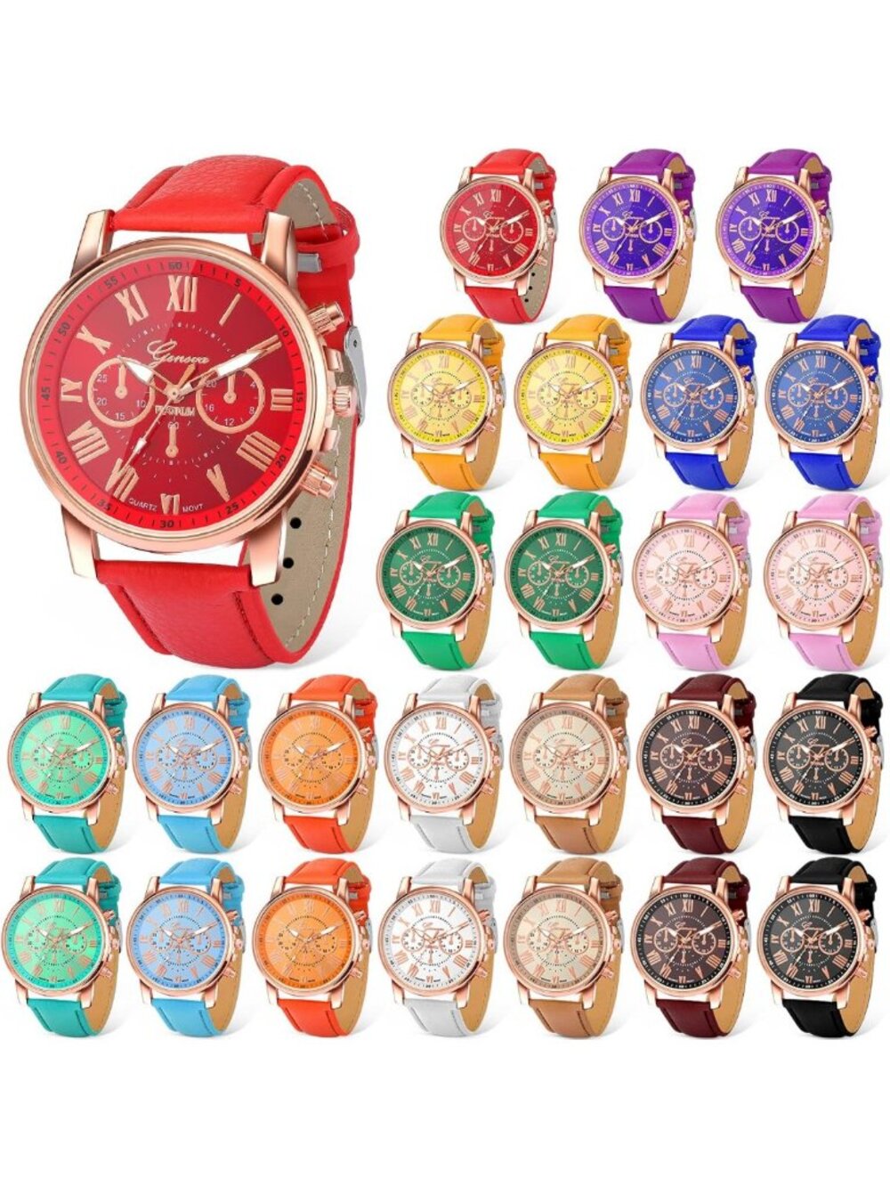 Assorted Bulk Wrist Watches - Stylish, Trendy, Variety Pack for Men & Women